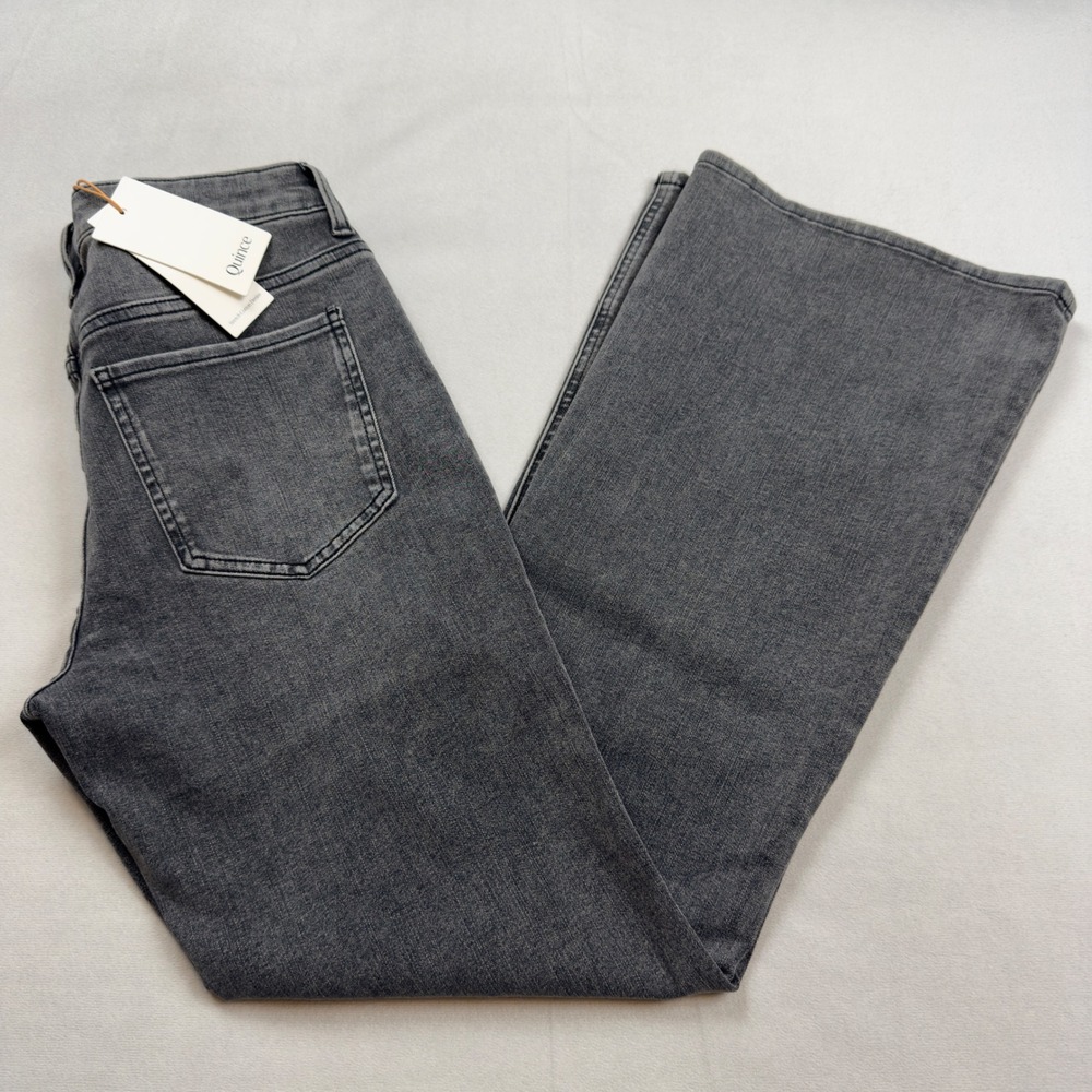 Quince‎ Luna Stretch Flare Jeans Greyed Out Organic Cotton Size 28 CRGCLC006 NWT